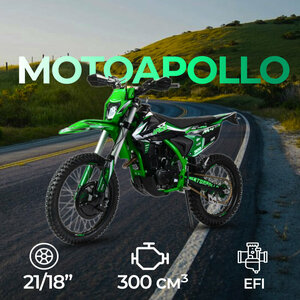 Мотоцикл Кросс Moto Apollo M4 300 EFI (175FMN PR5) зеленый