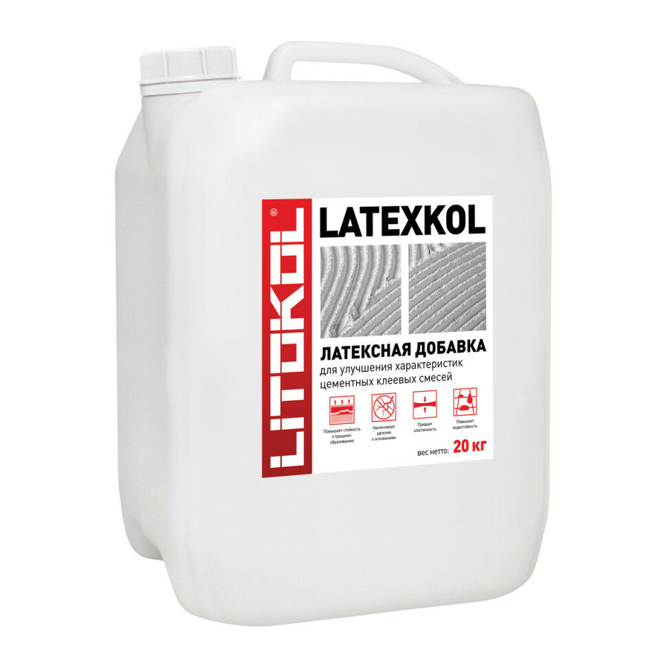 Латексная добавка Litokol Latexkol-m для плиточного клея 20 кг