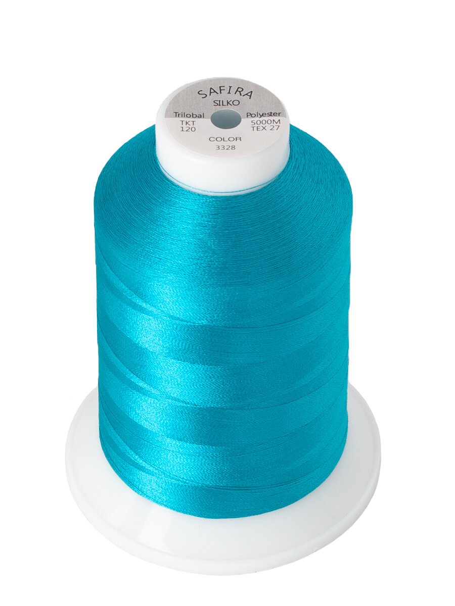 Нитки швейные для вышивания SAFIRA 120D/2, 5000м — фото 1