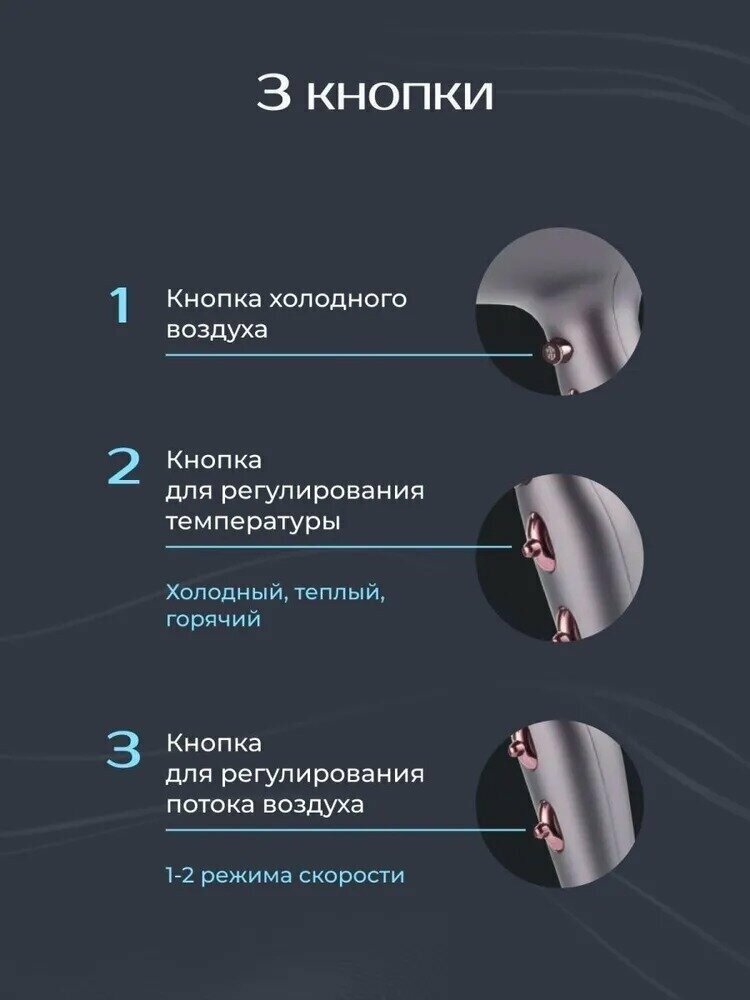 Профессиональный салонный Фен для волос, уход за волосами, для укладки и сушки волос, насадка концентратор, с функцией ионизации, домашний