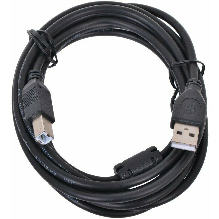 Кабель USB 2.0 AM-BM 3.0м Pro Gembird CCF-USB2-AMBM-10 феррит. кольцо черный - фото №7