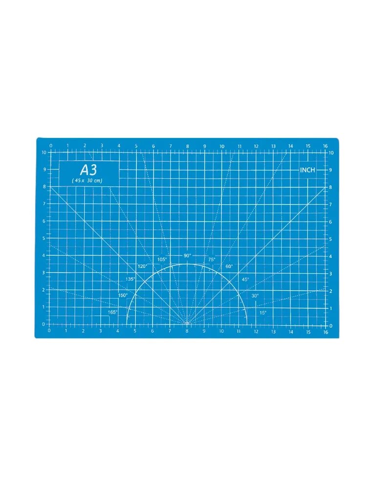Коврик для резки а3 AXLER раскройный мат на стол для рукоделия творчества: раскроя ткани и кожи шитья пэчворка моделирования, самовосстанавливающийся, голубой
