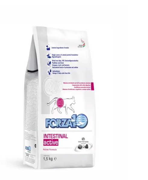 Forza10 Cat Intestinal Active полнорационный диетический корм для кошек с рыбой