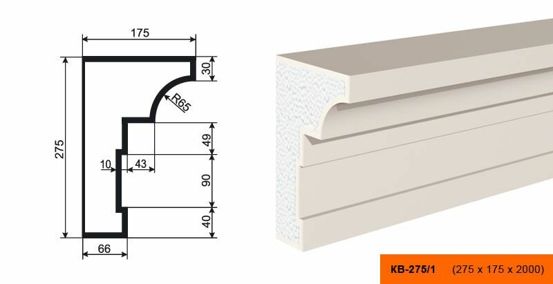 Lepninaplast КВ-275/1 фасадный карниз из пенополистирола