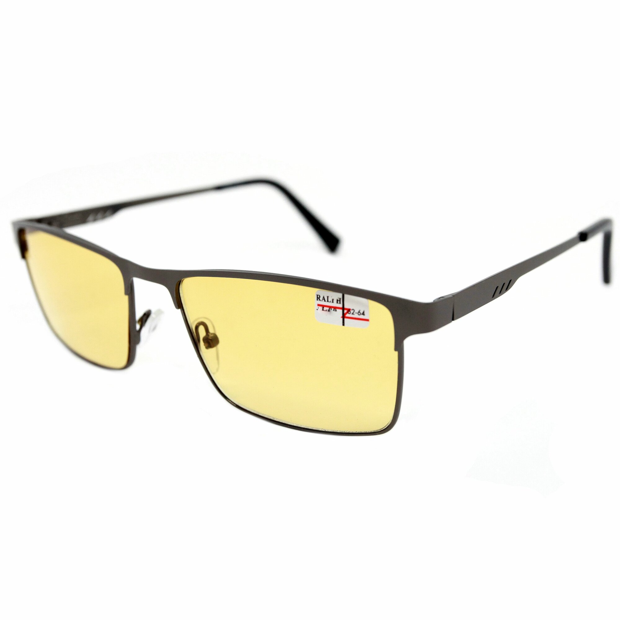 фото Тонированные желтые очки мужские женские для дали (-1.00) RALPH 6008, цвет линзы желтый, без футляра, РЦ 62-64