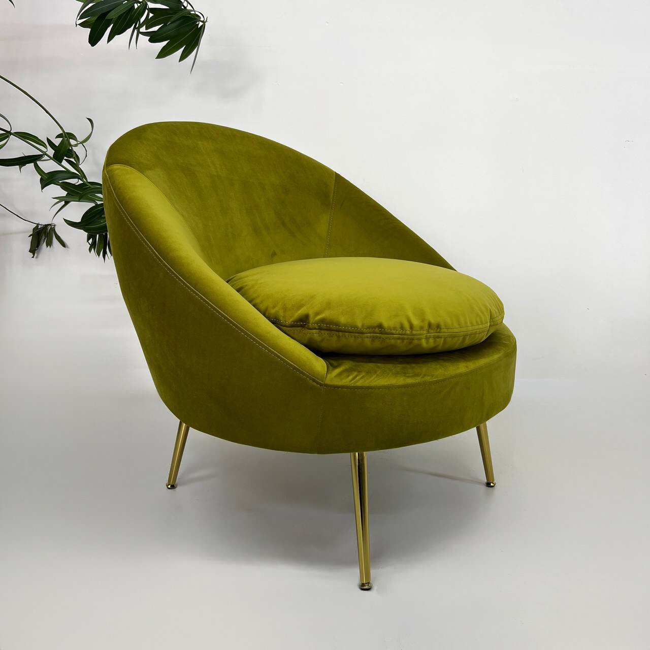 Кресло Bonfico Фрэнд, мягкое кресло светло зеленый велюр
