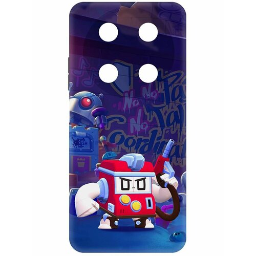 Чехол-накладка Krutoff Soft Case Brawl Stars - V8-БИТ для ITEL RS4 черный чехол накладка krutoff soft case brawl stars v8 бит для honor 70 черный