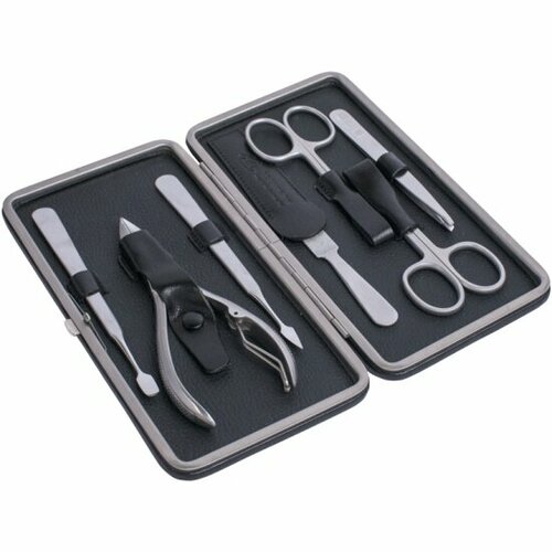 Маникюрный набор Erbe 9187ER натур кожа цвет черный 7 предметов 32750₽