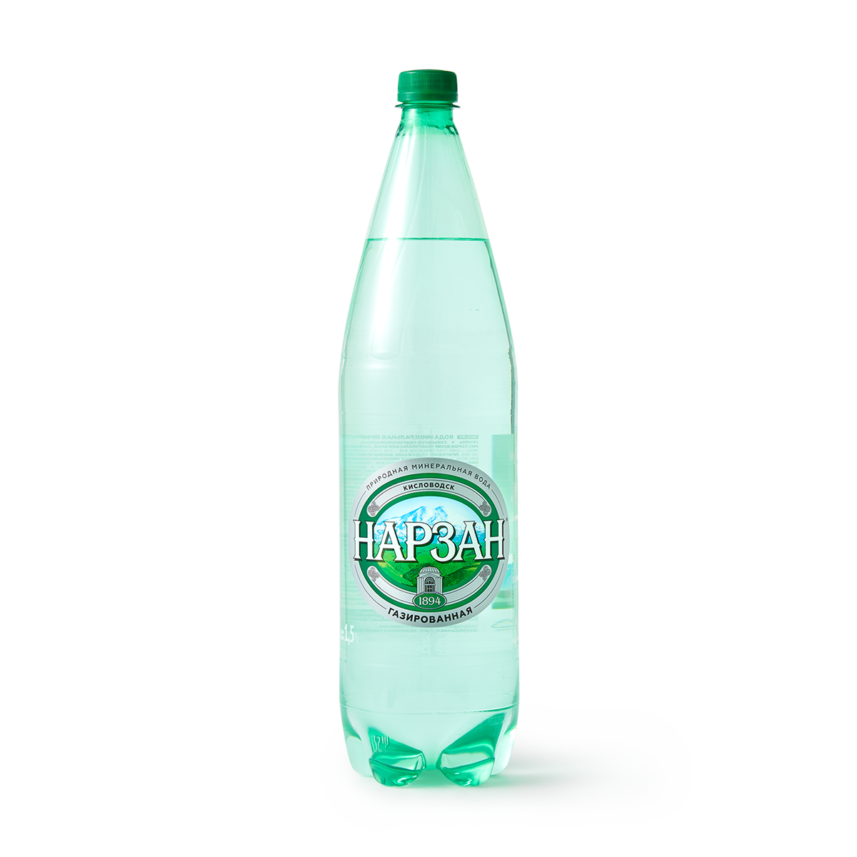 Вода минеральная «Нарзан» газированная, пластиковая бутылка, объем 1.5 л