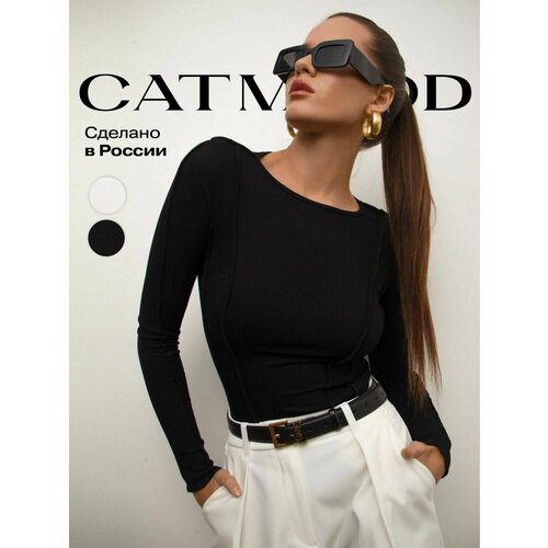 фото Футболка catmood, размер 44/46, черный