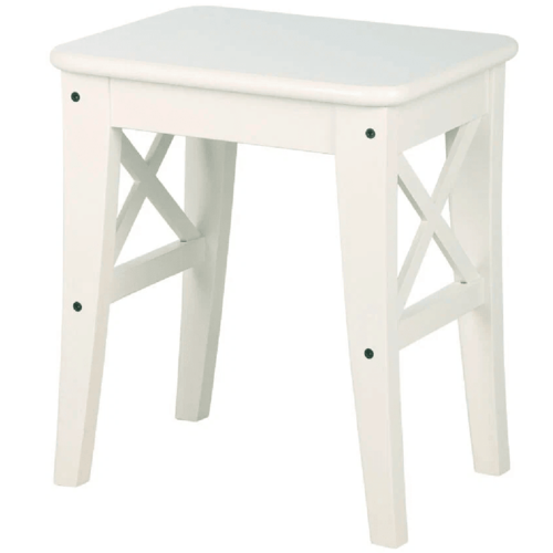 Табурет Ингольф в скандинавском стиле, массив березы, цвет белый