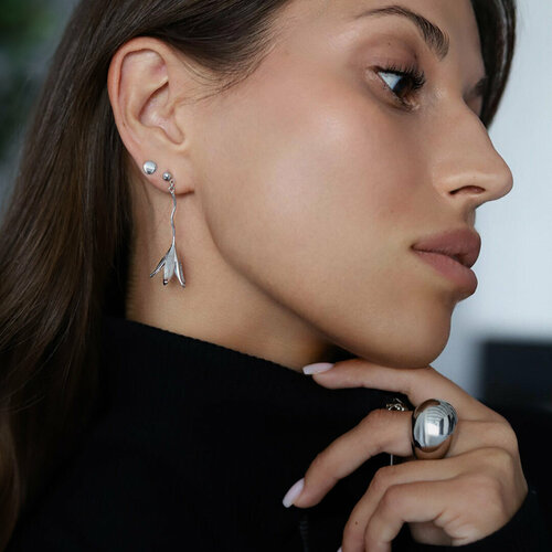 Кольцо Hitrospletenia, размер 17.5, серебристый