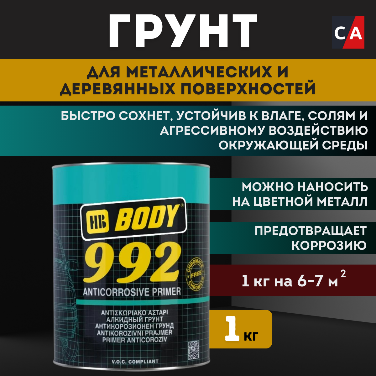 БОДИ-992 Грунт серый 1кг