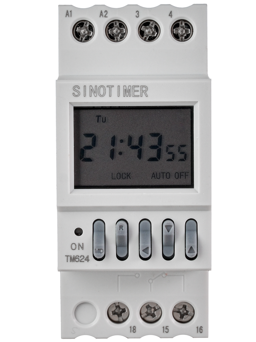 Цифровой таймер TM624-2 / Реле времени для школьных звонков 40 групп