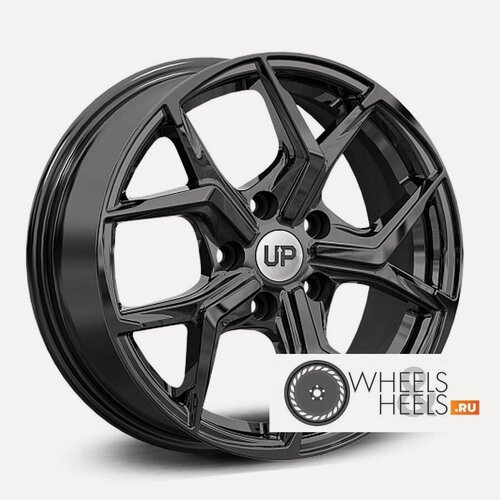 Изображение товара Диск автомобильный литой Wheels UP Up120 16x6.5 5x114.3 et46 dia67.1 Черный глянцевый