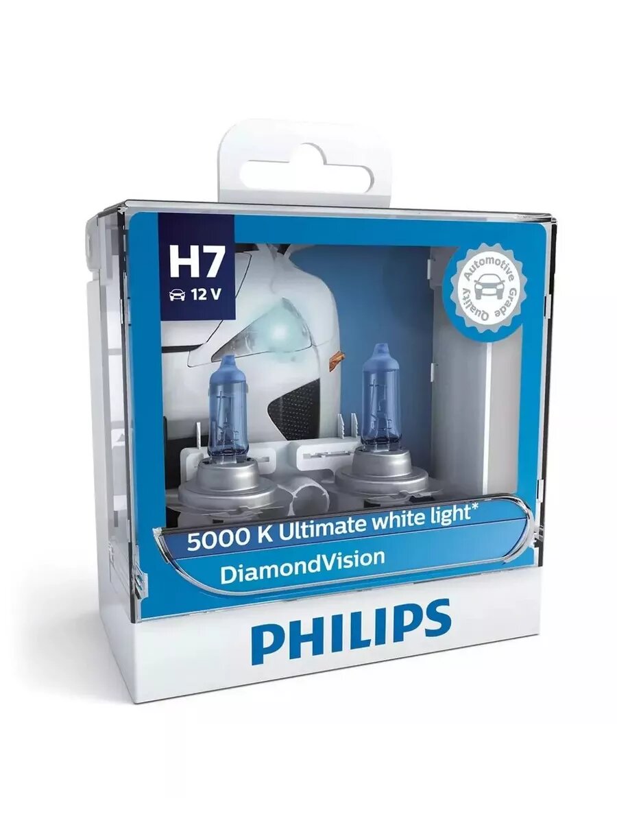 Автолампа H7 (55) PX26d DiamondVision 5000K (2шт) 12V
