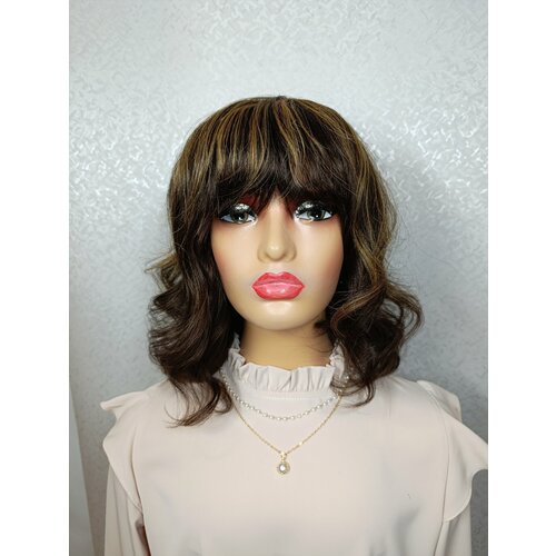 Парик из натуральных волос Бри цвет каштановый размер 5258 длина 35см 15600₽