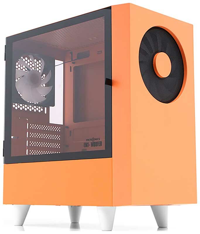 Компьютерный корпус Wizmax EM1 Woofer Orange