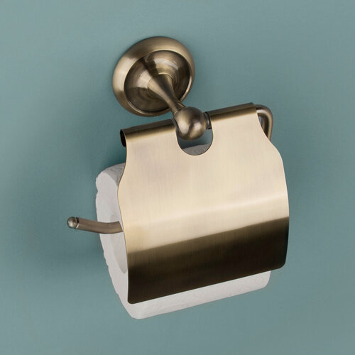 Изображение товара Держатель для туалетной бумаги с крышкой Antico VERRAN цвет Латунь