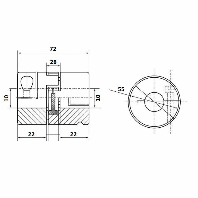 Муфта соединительная LK6-C55-10-10 (BC55-C) ZHLRU — фото 1