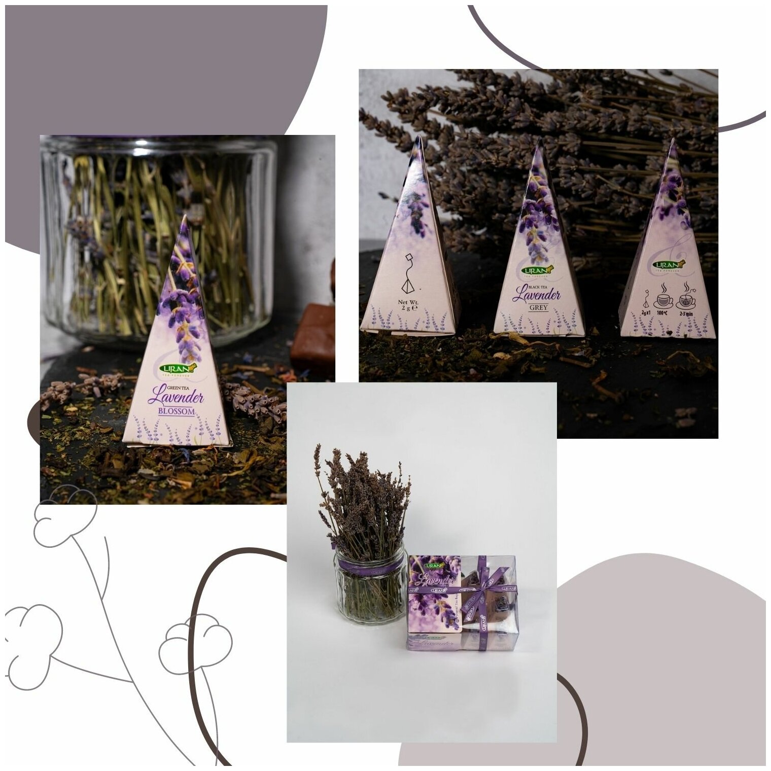 Чай коллекция с лавандой в пирамидках "Levandule" Liran, 12 шт. - фотография № 8