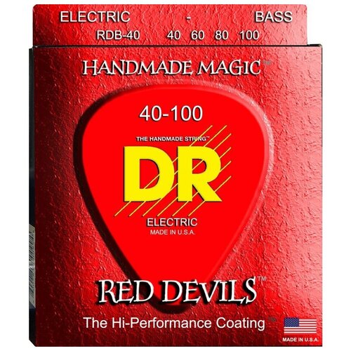 Струны для бас-гитары DR String RDB-40 dr rda 13 red devils струны для акустической гитары