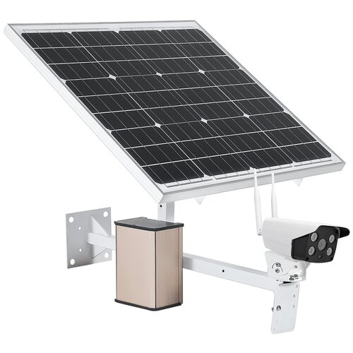 Комплект 3G/4G камеры видеонаблюдения на солнечных батареях - Link Solar NC100G-60W-40AH (встроенный микрофон, работа с сим ка в подарочной упаковке