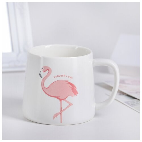 фото Кружка "розовый фламинго" 350 мл, 11,5х9х8,3 см 4105972 сима-ленд