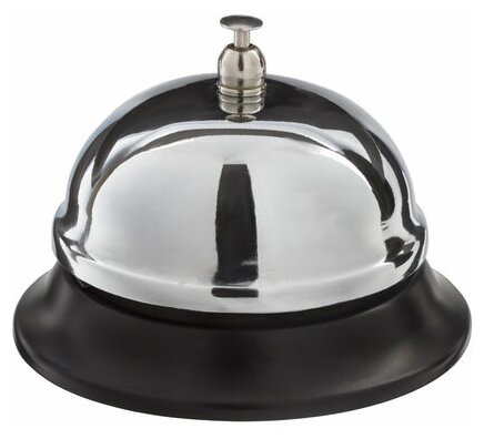 Звонок настольный для ресепшн, хромированный, диаметр 8,5 см, BRAUBERG, 454410 - фотография № 9