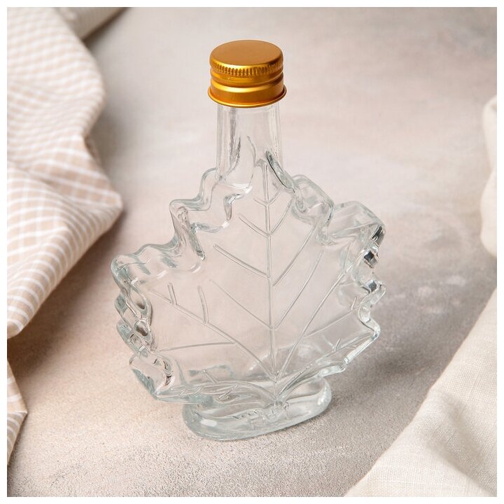 Бутыль стеклянная для соусов и масла «Клён», 100 мл, 10×3,5×14 см (1шт.) - фотография № 1