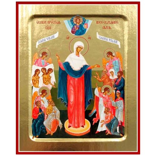 Икона Всех Скорбящих Радость, Пресвятой Богородицы на дереве: 125 х 160 Синопсисъ 19006