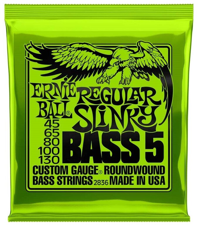 Струны для бас-гитары ERNIE BALL 2836 5-STRING REGULAR SLINKY - (45-65-80-100-130)
