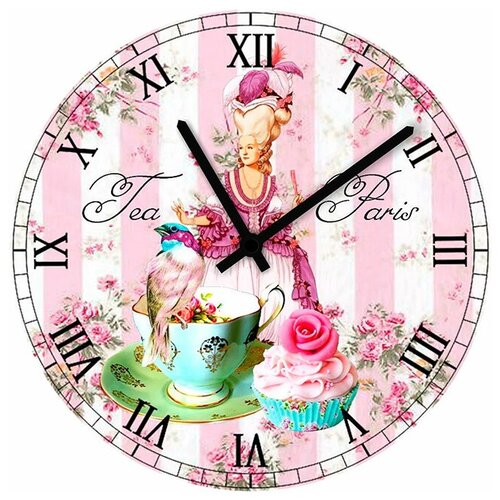 фото Svs настенные часы svs 3501052 kids принцесса с девочкой в чаше