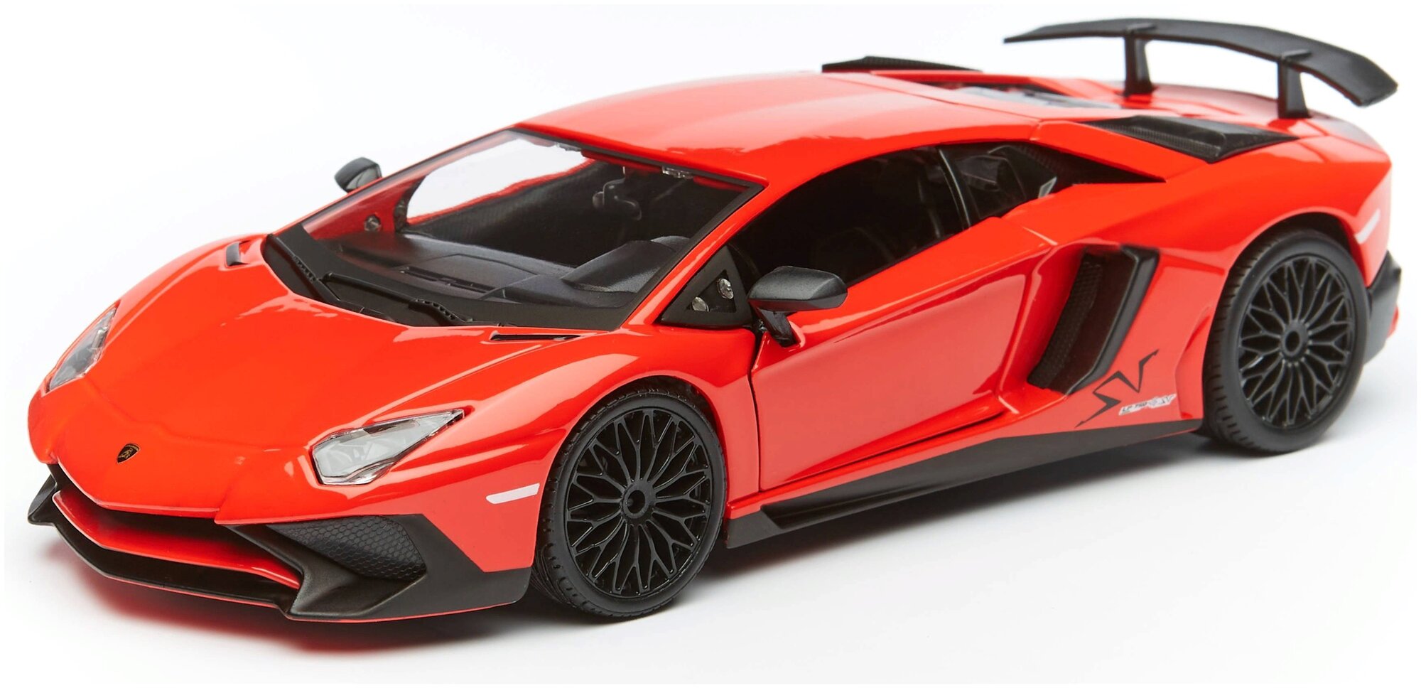 Bburago Машинка металлическая Lamborghini Aventador SV Coupe, 1:24, красная