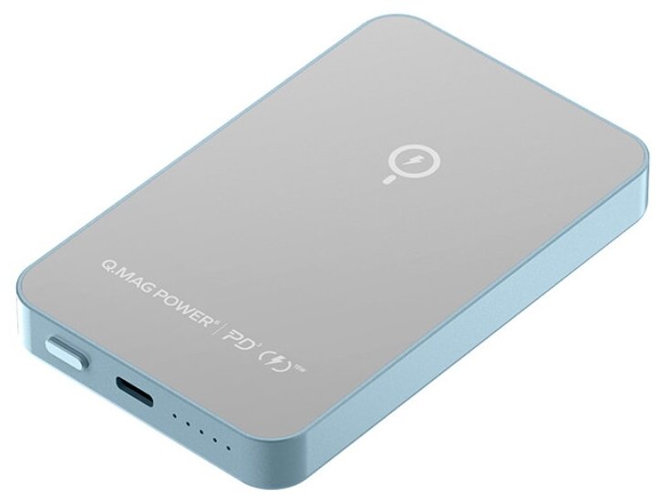 Внешний аккумулятор с беспроводной зарядкой Momax Q.Mag Power 6 Magnetic Wireless Battery Pack 5000mAh Blue (IP106B)