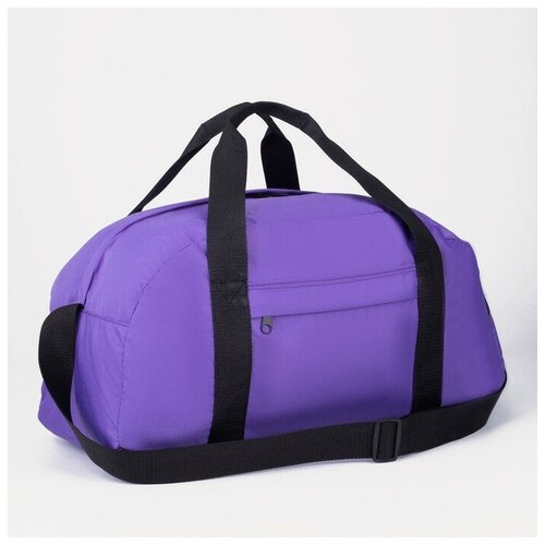 фото Сумка спортивная, отдел на молнии, наружный карман, длинный ремень, цвет сиреневый нет бренда