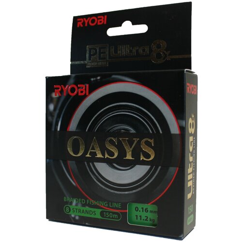 плетеный шнур ryobi oasys dark green 0 25mm 150m Плетеный шнур RYOBI OASYS Dark Green 0,16mm 150m