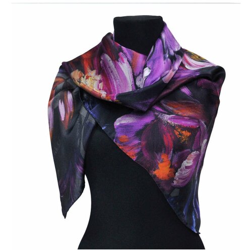 фото Платок marina d'este, 90х90 см, черный