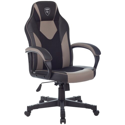 фото Компьютерное кресло zombie game 17 игровое, обивка: текстиль/искусственная кожа, цвет: черный/серый текстиль