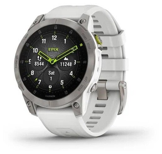 Умные часы Garmin Epix (Gen 2) Sapphire (Цвет: White Titanium) — купить в интернет-магазине по низкой цене на Яндекс Маркете