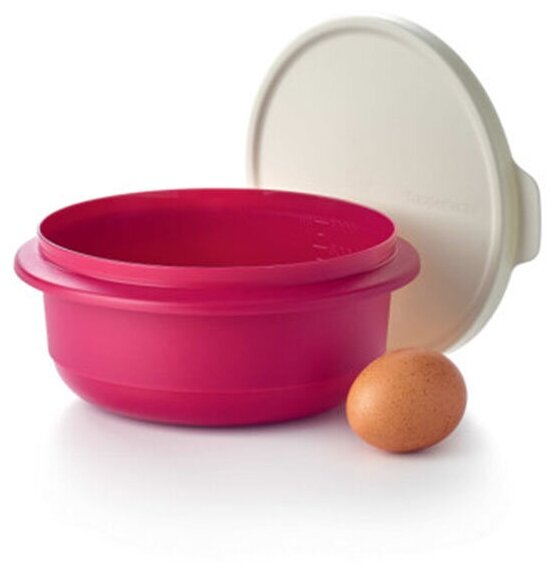 фото Tupperware Замесочное блюдо Профи 1 л малиновое С герметичной крышкой для творога, первых, вторых блюд