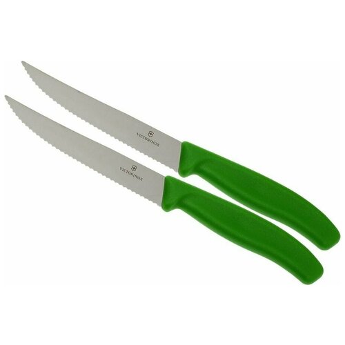 Набор кухонных ножей Victorinox Swiss Classic (6.7936.12L4B), комплект: 2 шт, цвет рукояти салатовый