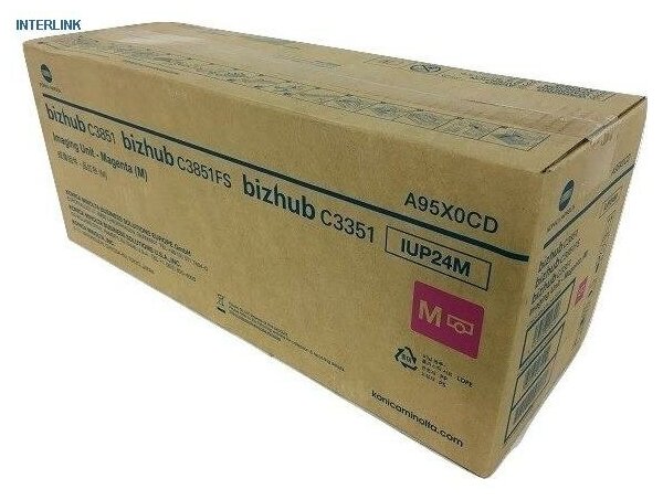 Konica Minolta Фотобарабан оригинальный Konica Minolta IUP-24M A95X0CD IUP24M пурпурный DRUM Unit 60K фотобарабан оригинальный konica minolta iup 24c a95x0hd iup24c синий drum unit 60k