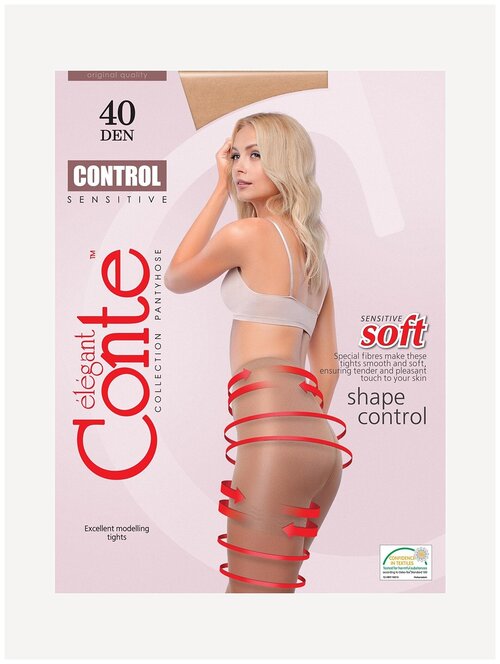 Колготки  Conte elegant Control, 40 den, размер 3, бежевый