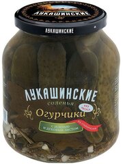 Огурчики "Лукашинские" солёные по-старорус. с дуб. листом 670г.