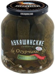 Огурчики "Лукашинские" солёные по-старорус. с дуб. листом 670г.