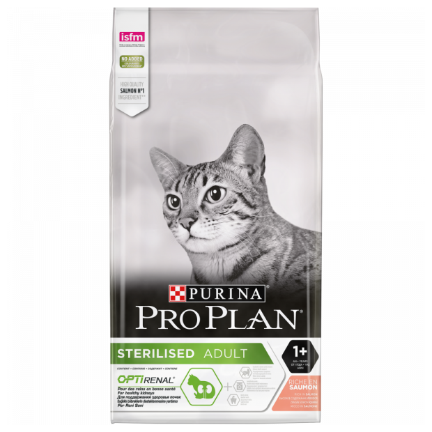 Pro Plan Sterilised Корм для стерилизованных кошек и котов с Лососем, 10 кг - фотография № 11