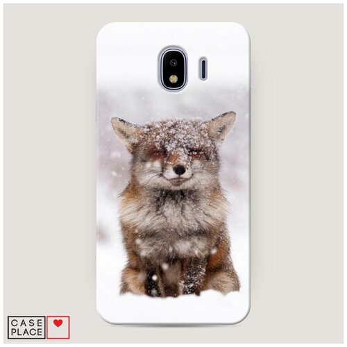 фото Чехол пластиковый samsung galaxy j4 зимняя лиса case place