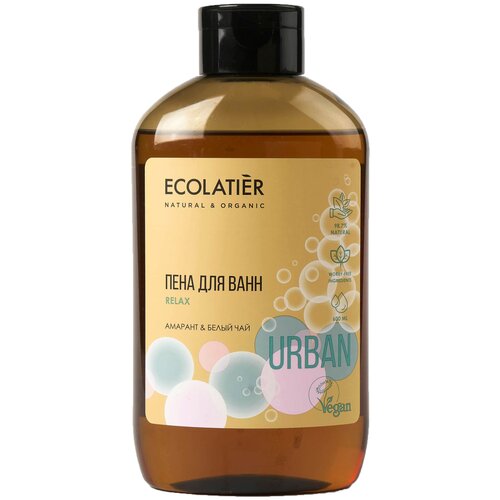 ECOLATIER Пена для ванн амарант и белый чай, 600 г, 600 мл