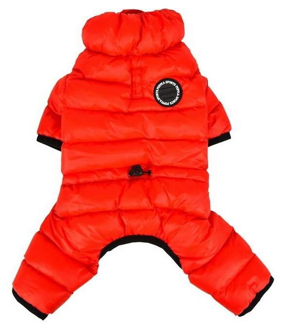 Комбинезон для собак, сверхлегкий PUPPIA "Jumpesuit B", красный, XXL (Южная Корея)